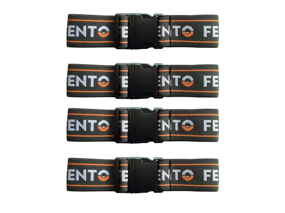 Set elastieken met clip voor Fento kniebeschermer 400 en 400 Pro (4 stuks).