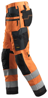 Snickers AllroundWork, High-Vis Werkbroek+ met Holsterzakken, Klasse 2
