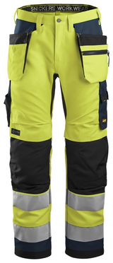 Snickers AllroundWork, High-Vis Werkbroek+ met Holsterzakken, Klasse 2
