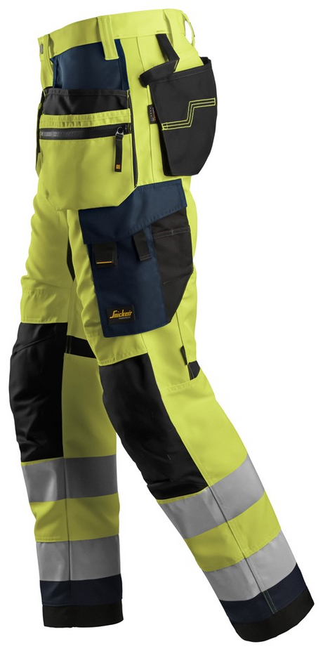 Snickers AllroundWork, High-Vis Werkbroek+ met Holsterzakken, Klasse 2
