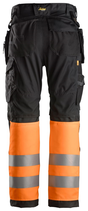 Snickers AllroundWork Klasse 1 High-Vis Werkbroek met Knie- Holsterzakken