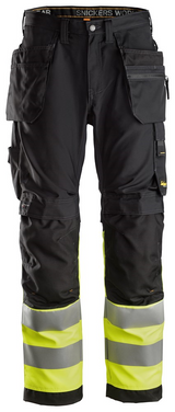Snickers AllroundWork Klasse 1 High-Vis Werkbroek met Knie- Holsterzakken