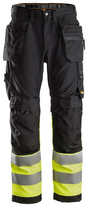 Snickers AllroundWork Klasse 1 High-Vis Werkbroek met Knie- Holsterzakken