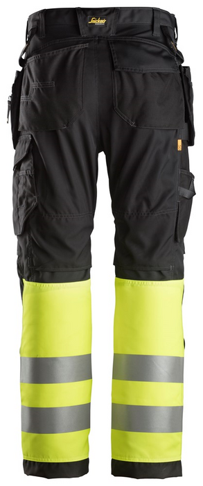 Snickers AllroundWork Klasse 1 High-Vis Werkbroek met Knie- Holsterzakken
