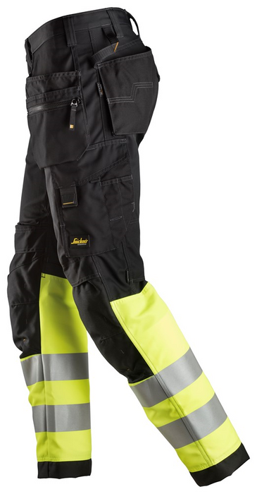 Snickers AllroundWork Klasse 1 High-Vis Werkbroek met Knie- Holsterzakken