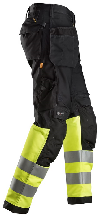 Snickers AllroundWork Klasse 1 High-Vis Werkbroek met Knie- Holsterzakken