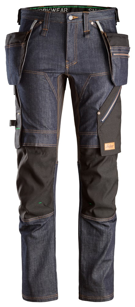Snickers FlexiWork Denim Werkbroek met Knie- Holsterzakken