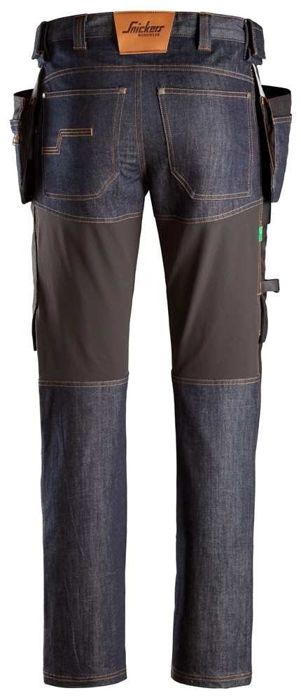 Snickers FlexiWork Denim Werkbroek met Knie- Holsterzakken