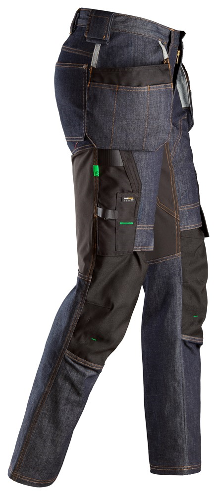 Snickers FlexiWork Denim Werkbroek met Knie- Holsterzakken