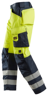 Snickers Hi-Vis Werkbroek met Kniezakken
