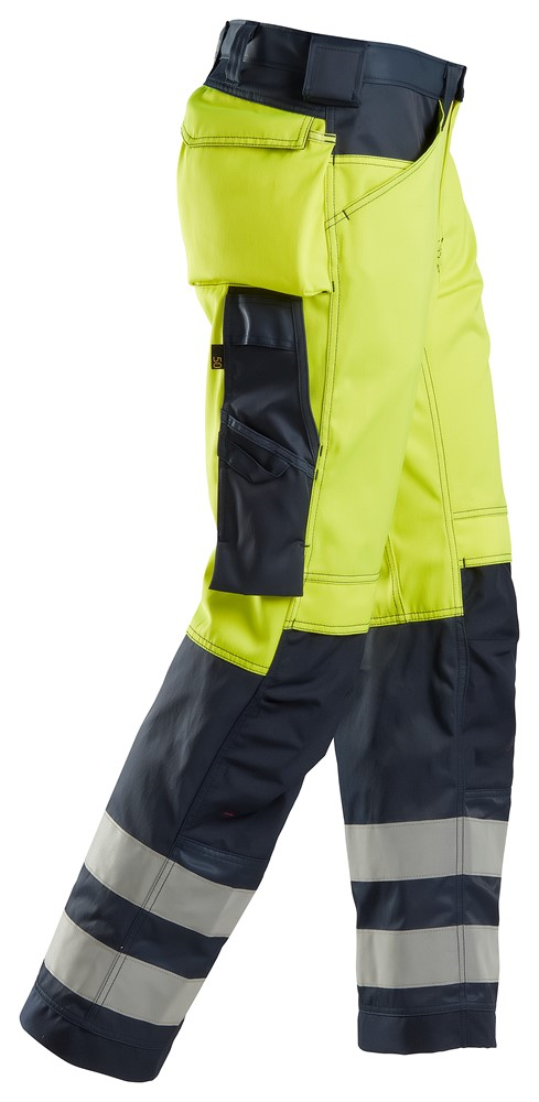 Snickers Hi-Vis Werkbroek met Kniezakken