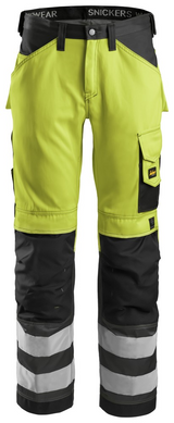 Snickers Hi-Vis Werkbroek met Kniezakken