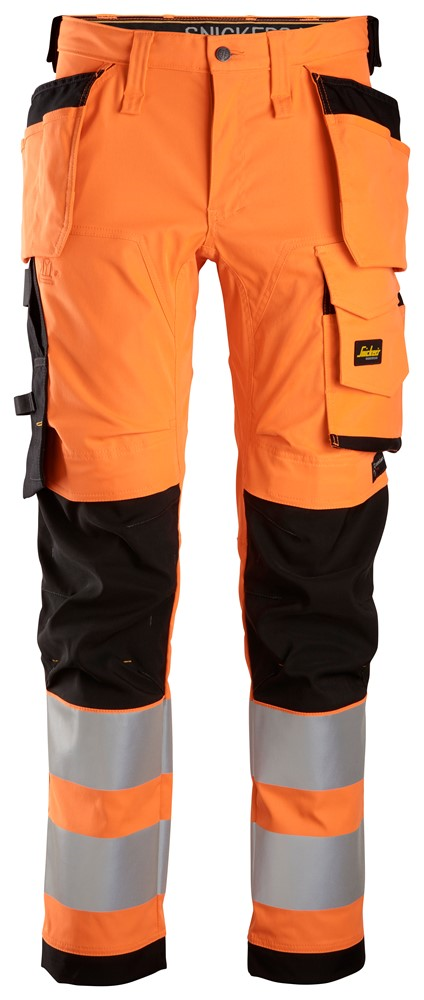 Snickers High-Vis Werkbroek met Knie- Holsterzakken